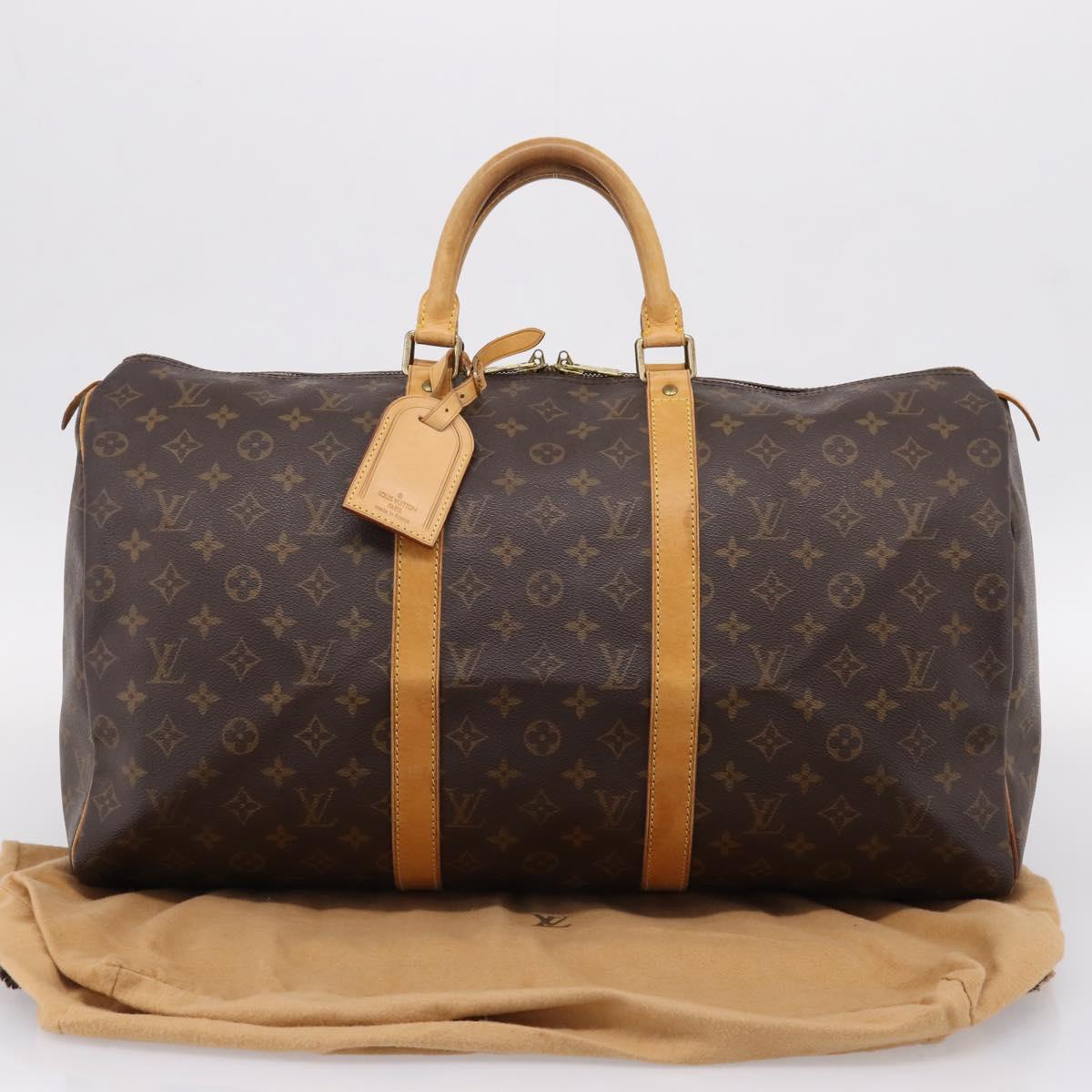 LOUIS VUITTON Monogram Keepall 50 Boston Bag M41426 LV Auth 204724A