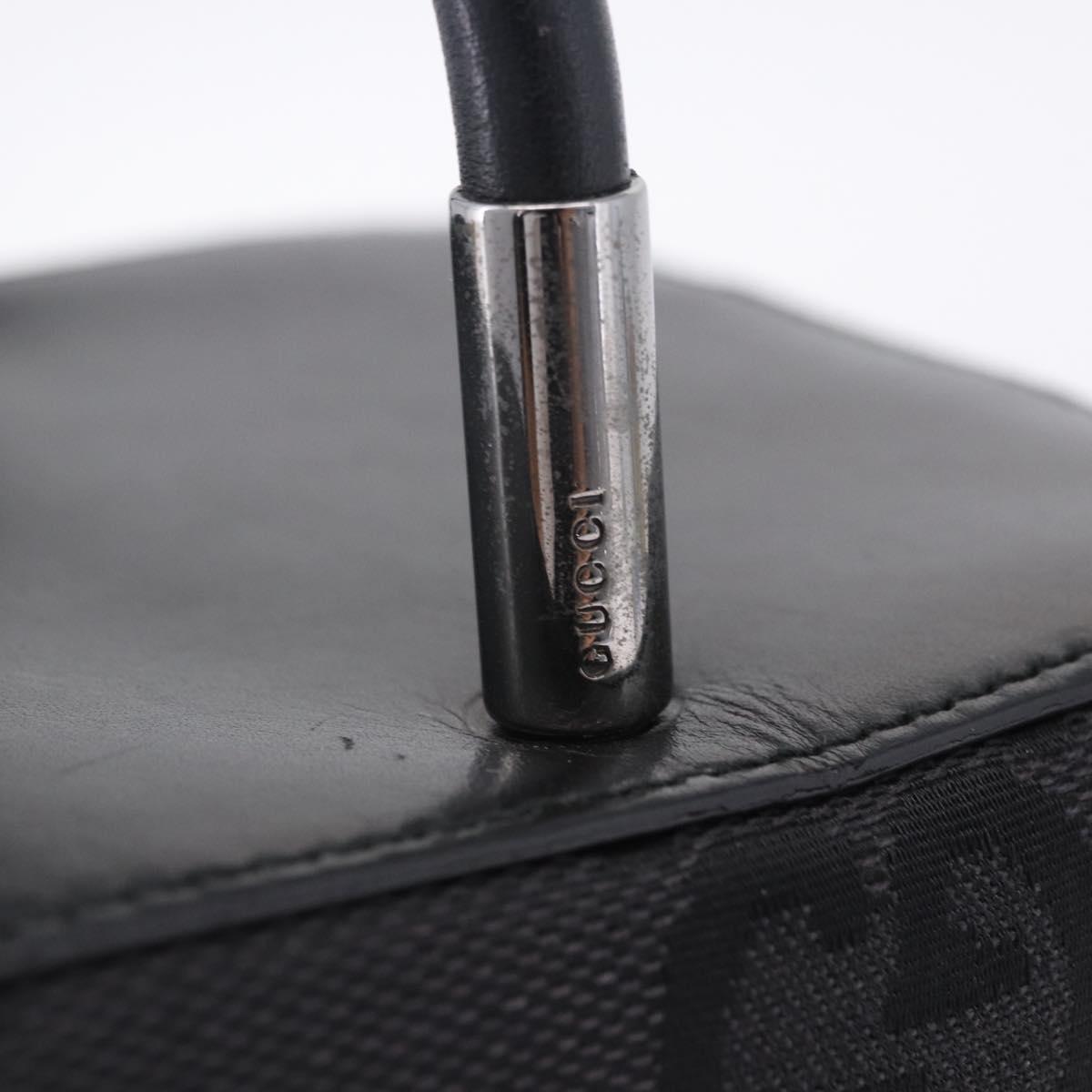 GUCCI GG Canvas Vanity Hand Bag Black Silver 039 1052 Auth 204726