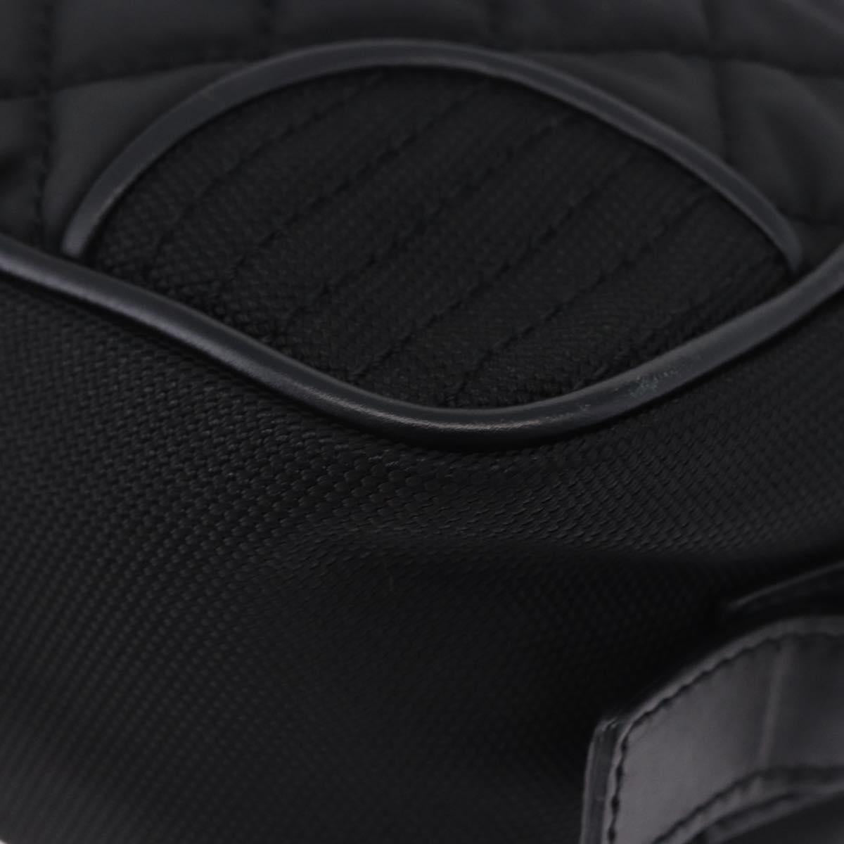 CHANEL Sports Line Matelasse Shoulder Bag Canvas Black Silver CC Auth 204730V