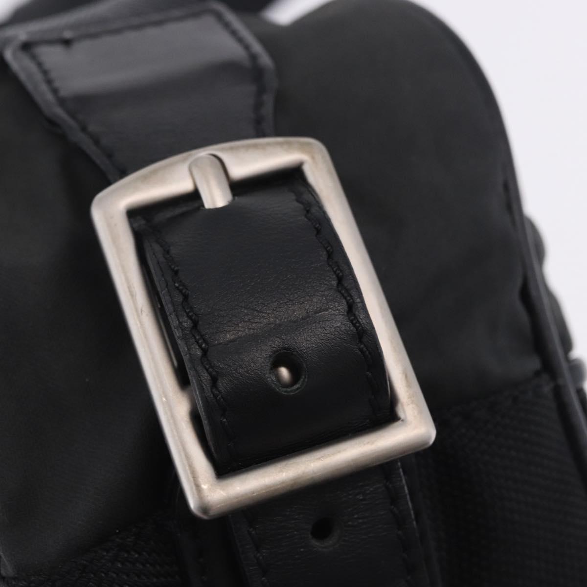 CHANEL Sports Line Matelasse Shoulder Bag Canvas Black Silver CC Auth 204730V