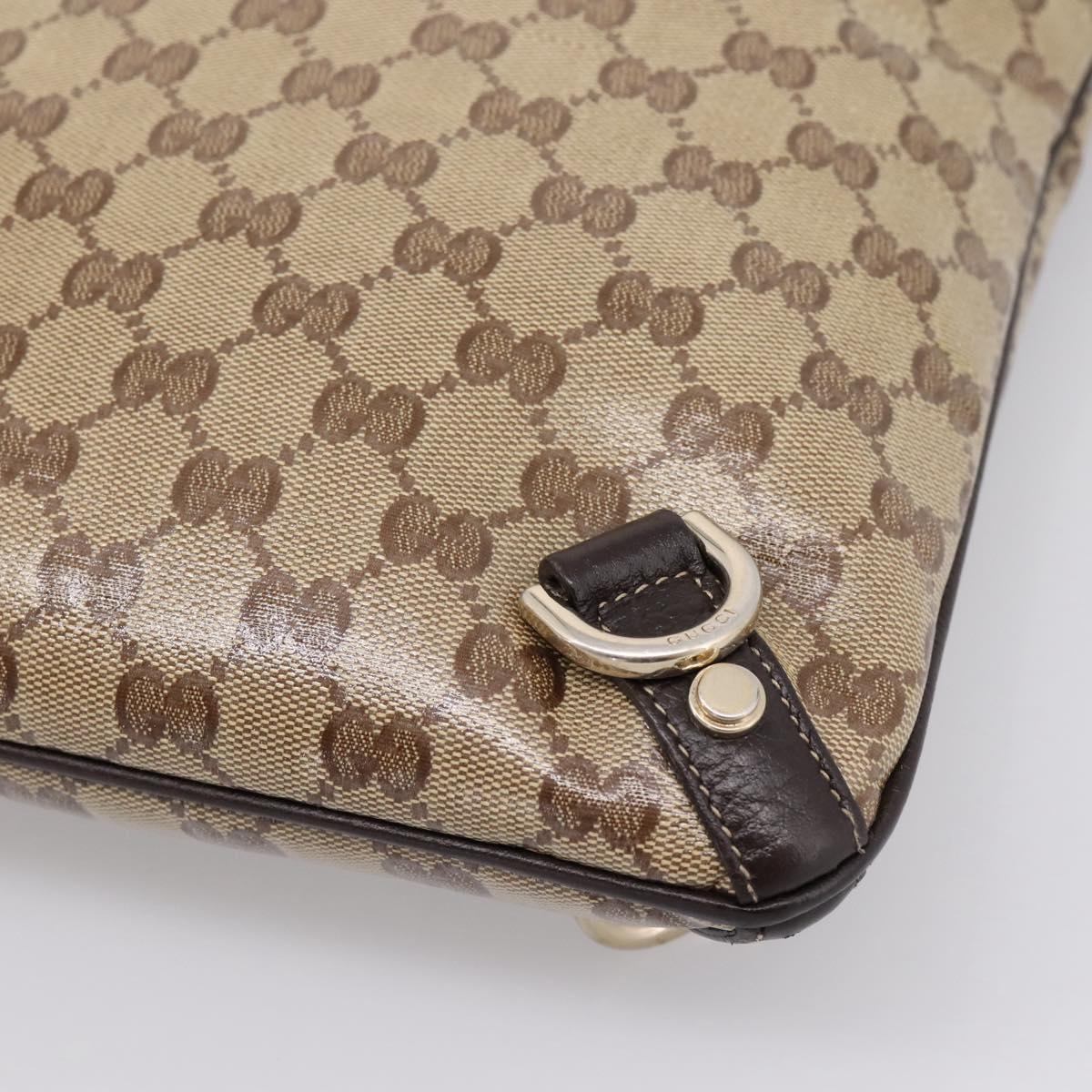 GUCCI GG Crystal Abbey Shoulder Bag Coated Canvas Outlet 268642 Auth 204734V