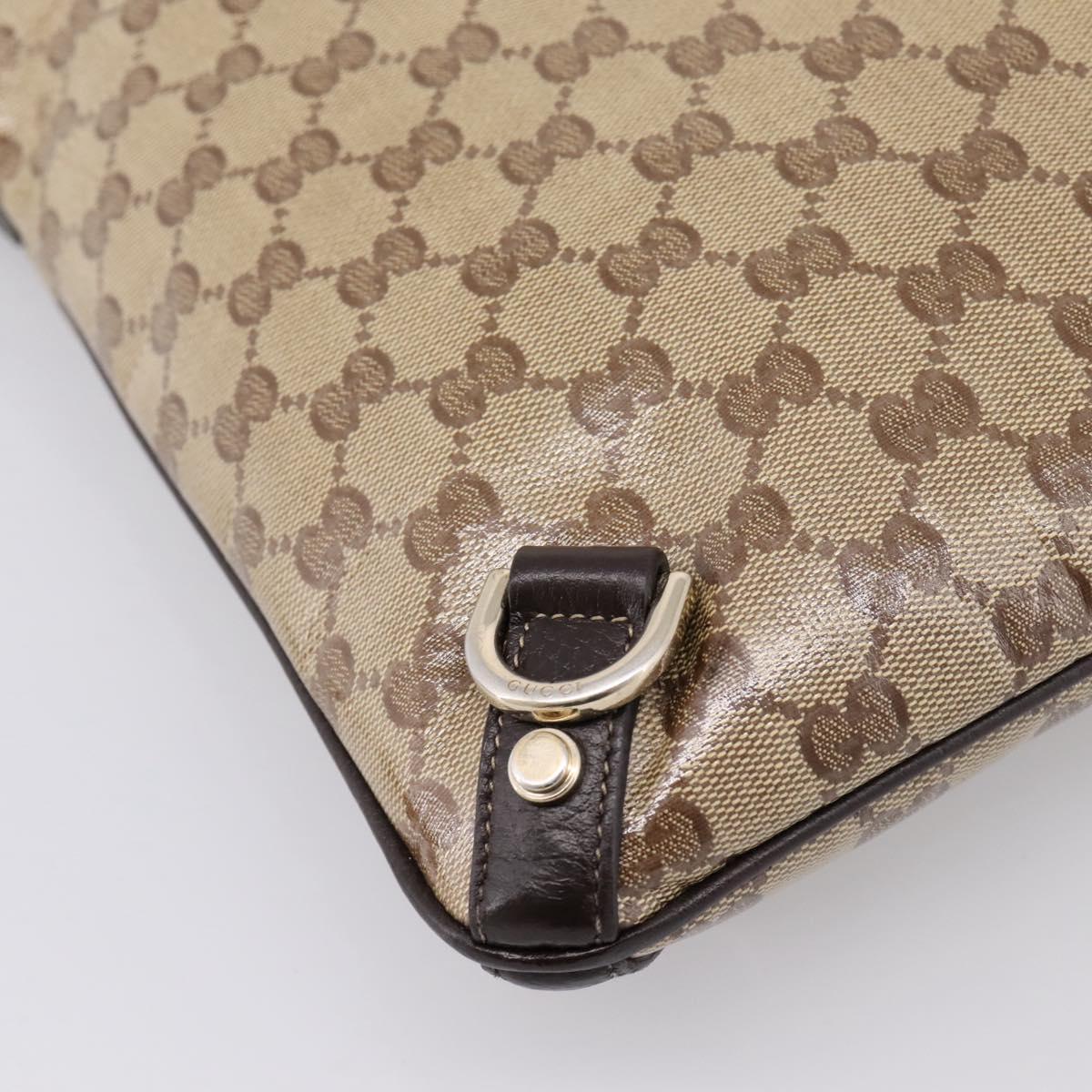 GUCCI GG Crystal Abbey Shoulder Bag Coated Canvas Outlet 268642 Auth 204734V