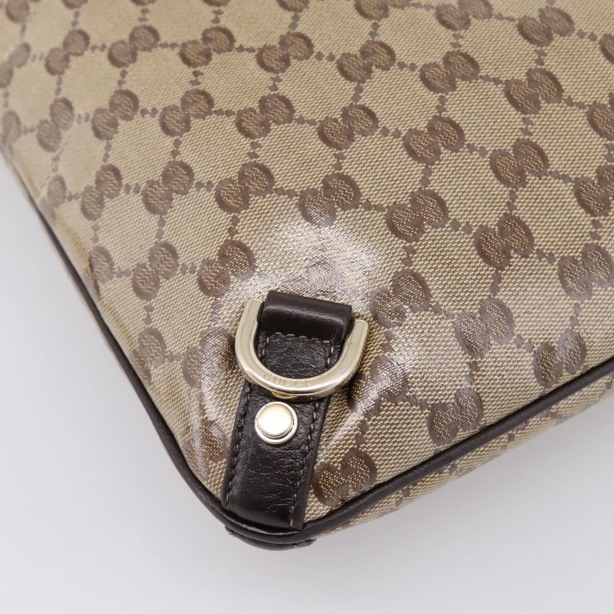 GUCCI GG Crystal Abbey Shoulder Bag Coated Canvas Outlet 268642 Auth 204734V
