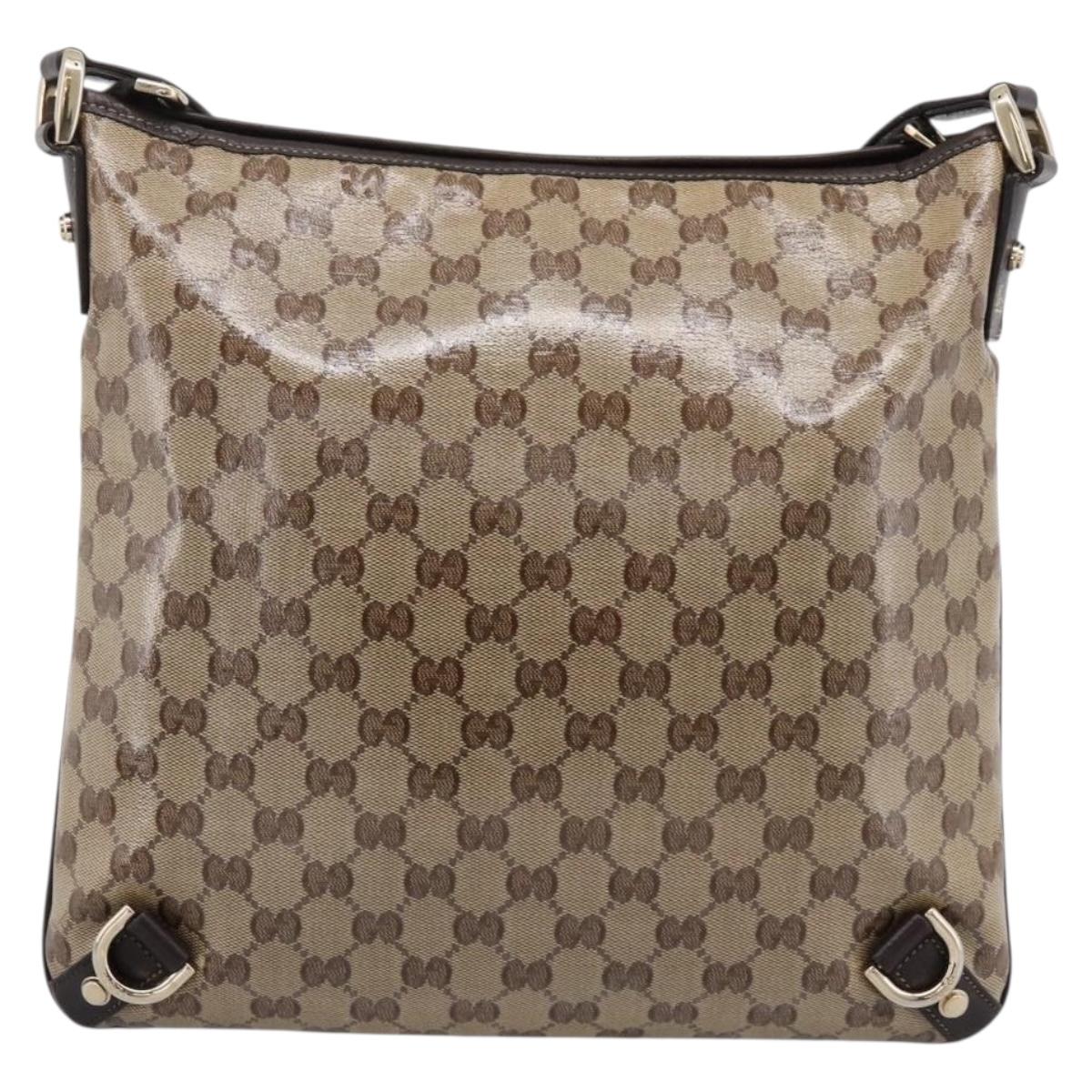 GUCCI GG Crystal Abbey Shoulder Bag Coated Canvas Outlet 268642 Auth 204734V