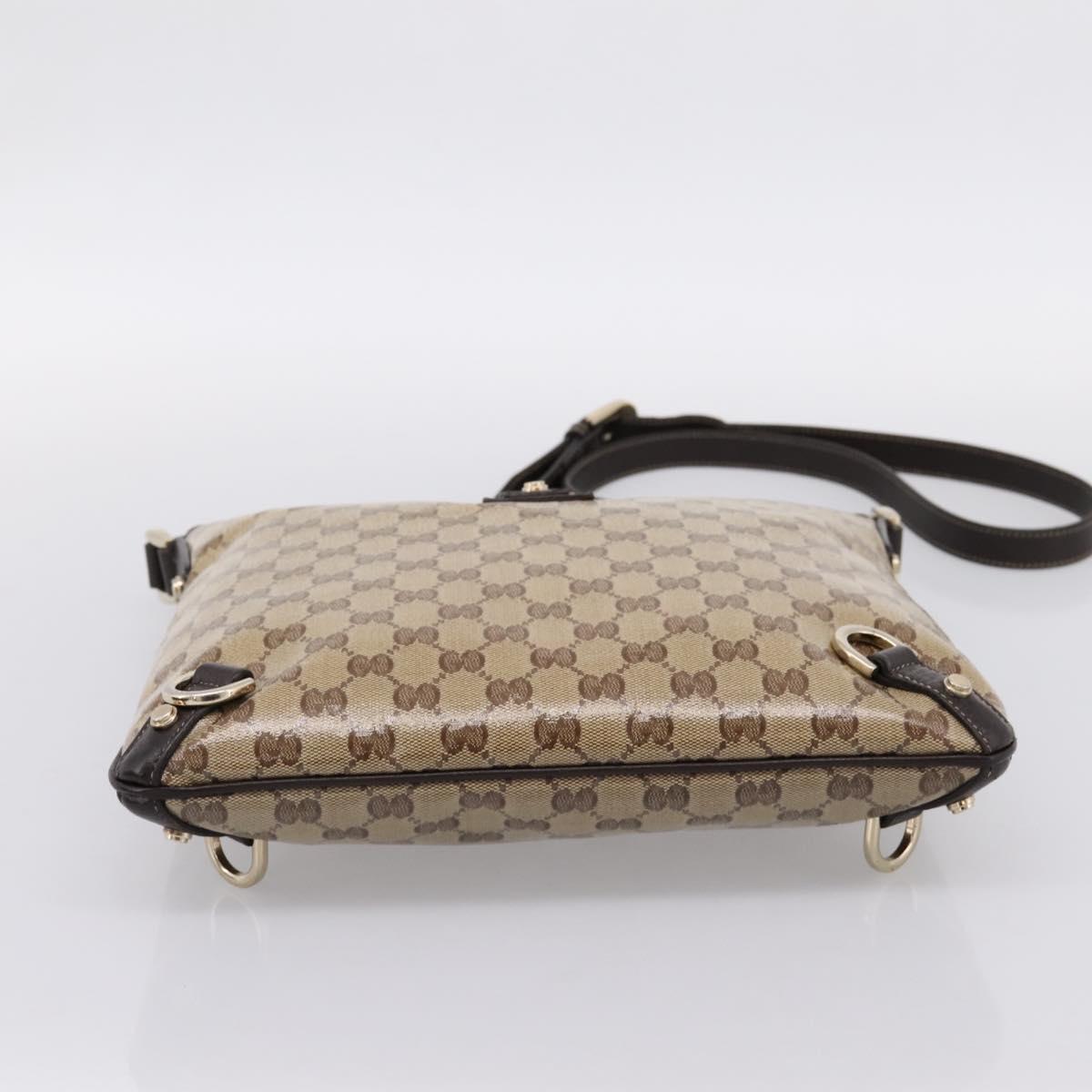 GUCCI GG Crystal Abbey Shoulder Bag Coated Canvas Outlet 268642 Auth 204734V