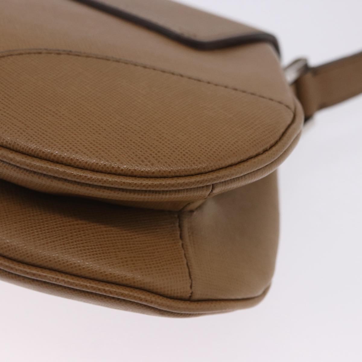 BURBERRY Shoulder Bag Leather Brown Silver Auth 204741A