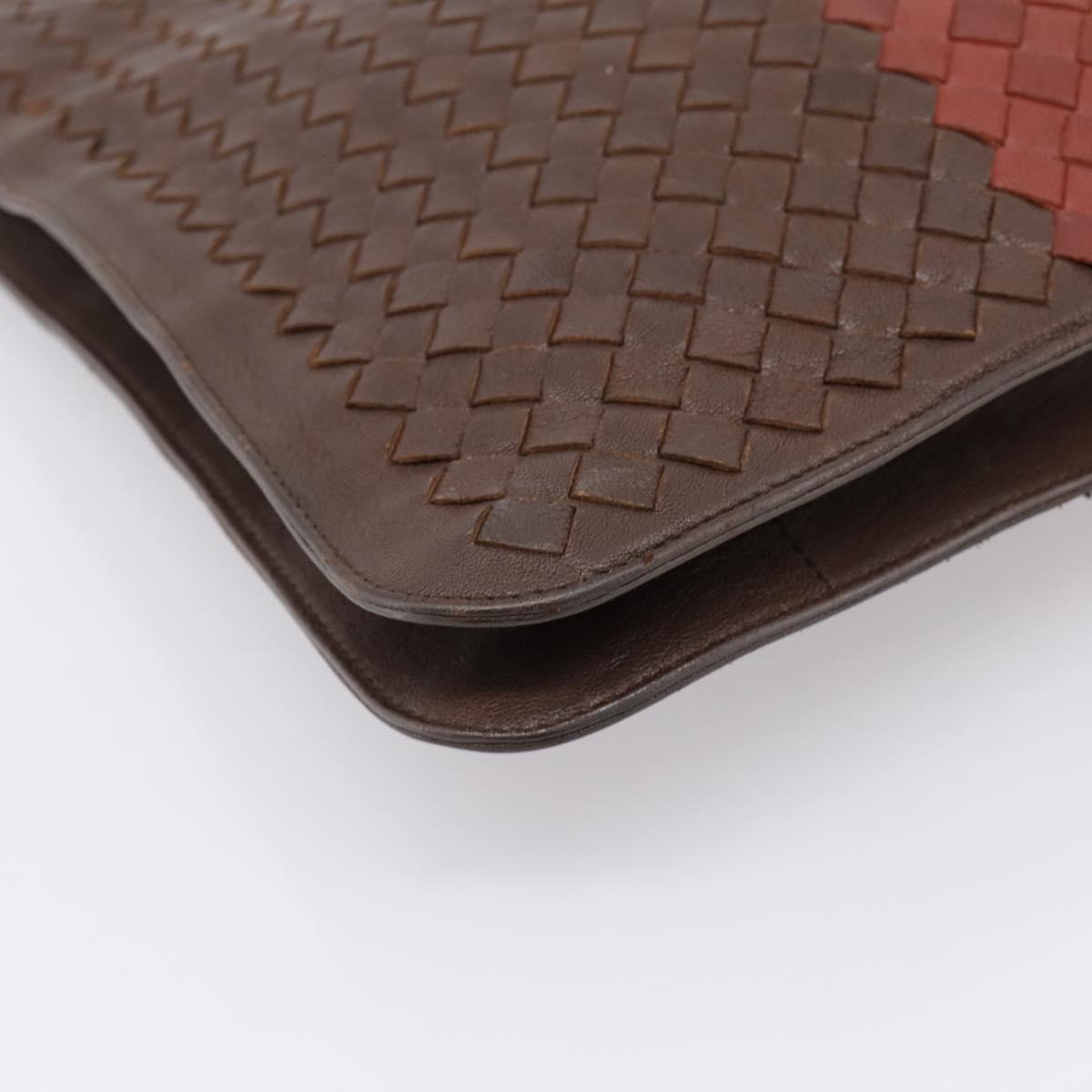 BOTTEGA VENETA INTRECCIATO Hand Bag Leather 2way Brown Auth 204747A