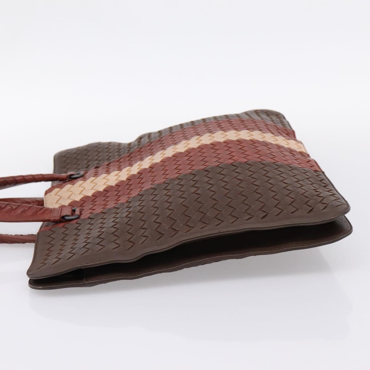 BOTTEGA VENETA INTRECCIATO Hand Bag Leather 2way Brown Auth 204747A