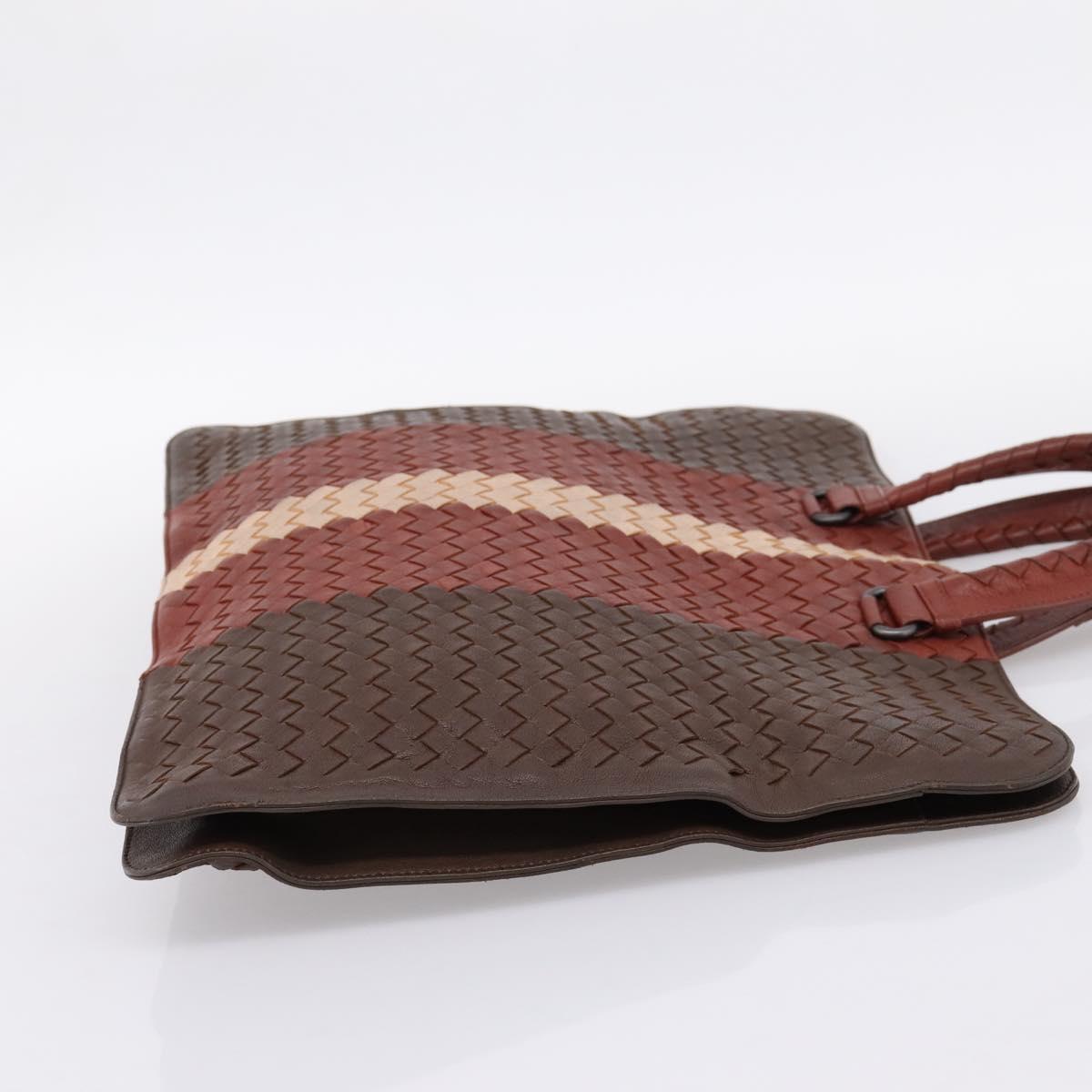 BOTTEGA VENETA INTRECCIATO Hand Bag Leather 2way Brown Auth 204747A