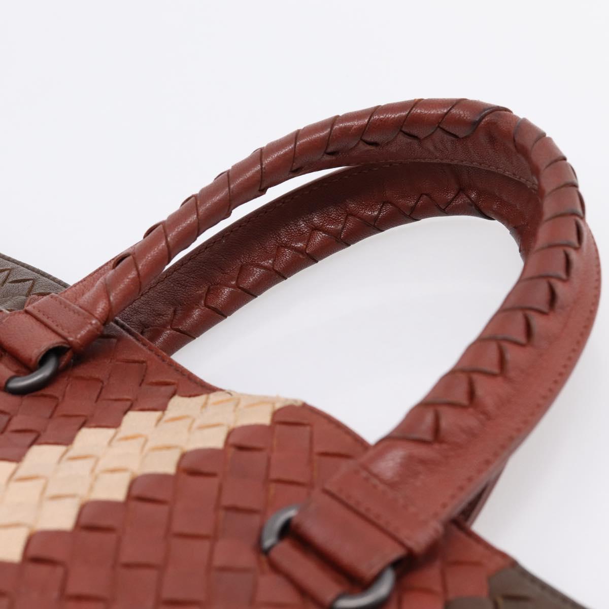 BOTTEGA VENETA INTRECCIATO Hand Bag Leather 2way Brown Auth 204747A