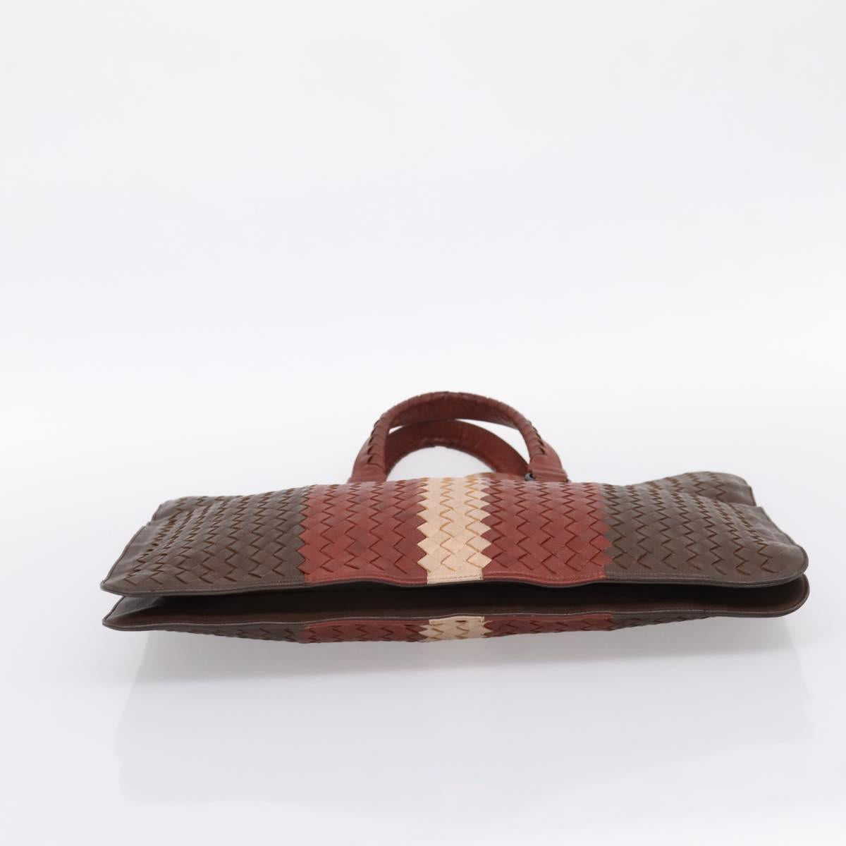 BOTTEGA VENETA INTRECCIATO Hand Bag Leather 2way Brown Auth 204747A