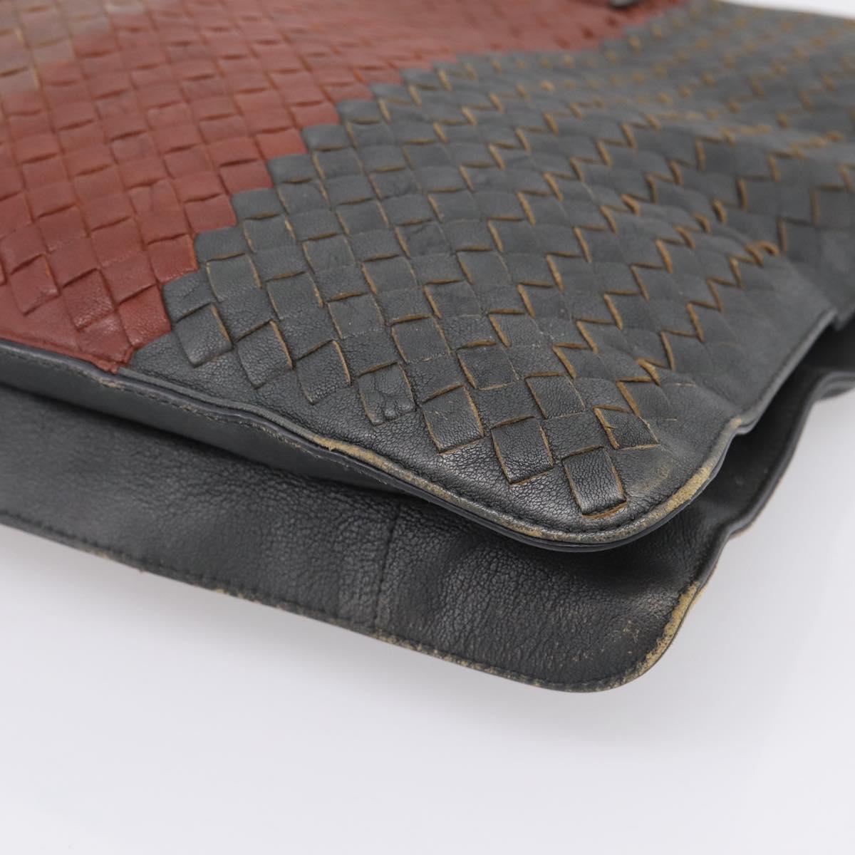 BOTTEGA VENETA INTRECCIATO Hand Bag Leather Brown Auth 204748