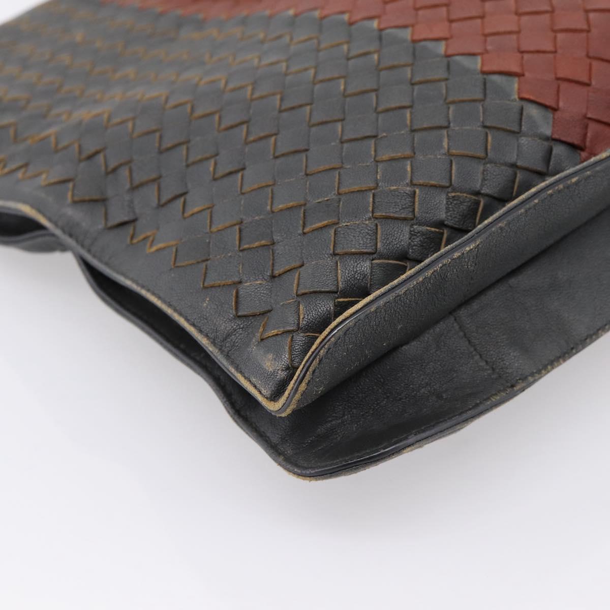 BOTTEGA VENETA INTRECCIATO Hand Bag Leather Brown Auth 204748