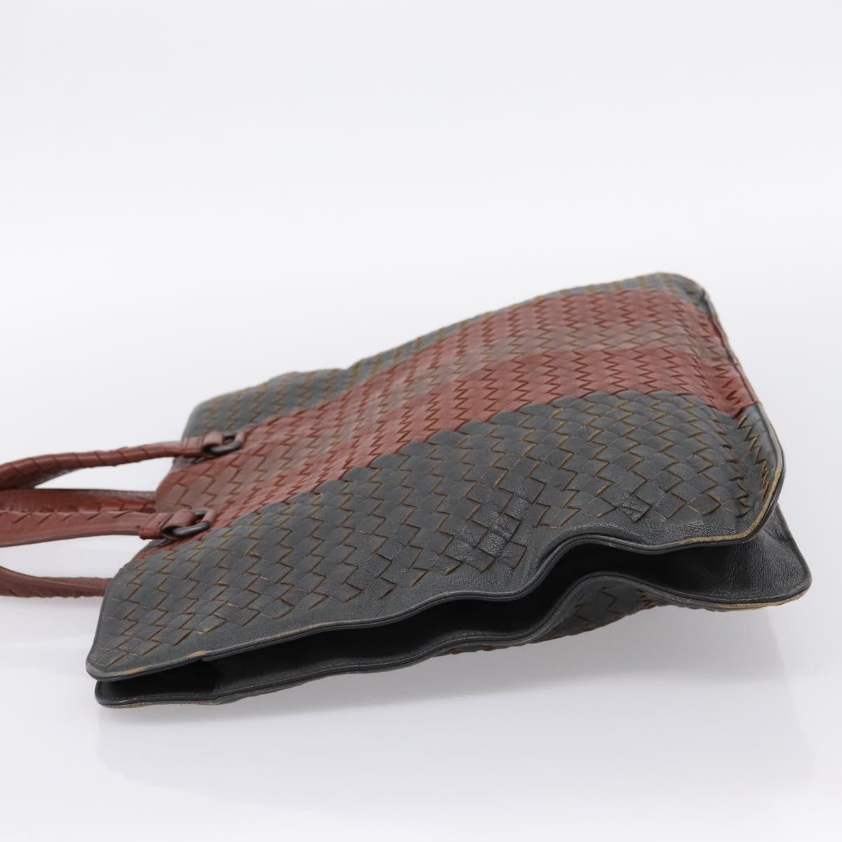 BOTTEGA VENETA INTRECCIATO Hand Bag Leather Brown Auth 204748