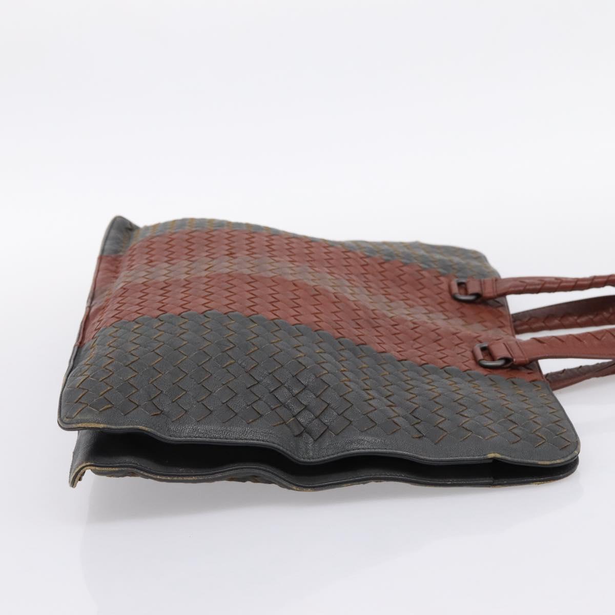 BOTTEGA VENETA INTRECCIATO Hand Bag Leather Brown Auth 204748