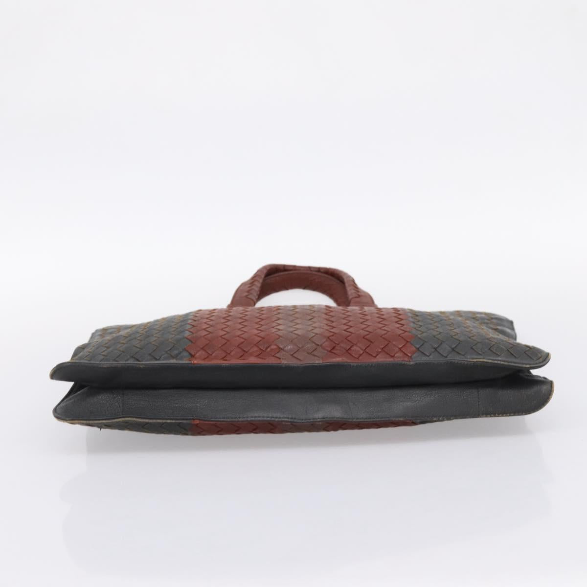 BOTTEGA VENETA INTRECCIATO Hand Bag Leather Brown Auth 204748