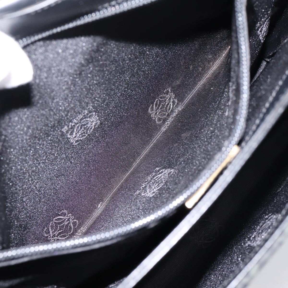 LOEWE Shoulder Bag Canvas Green Gold Tone Auth 204750V