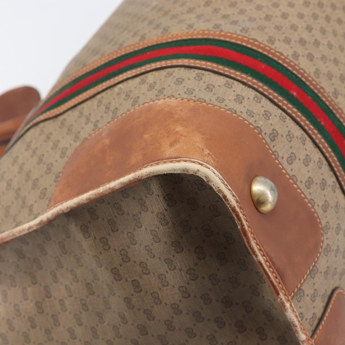 GUCCI Micro GG Supreme Web Sherry Line Bag PVC Beige 012 067 1125 Auth 204752
