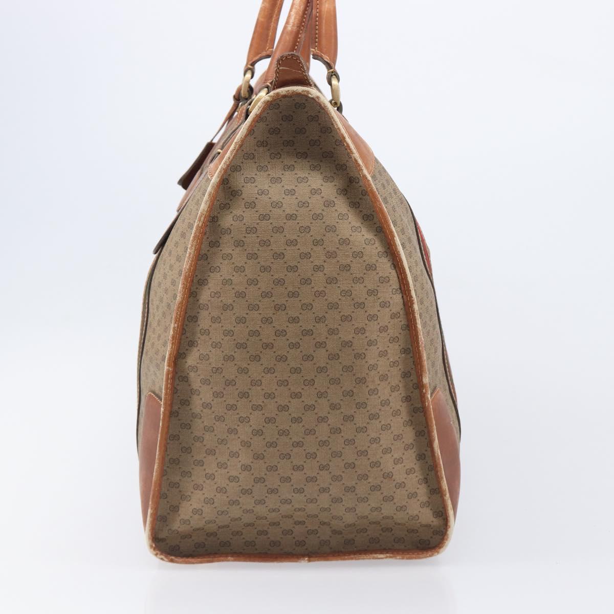 GUCCI Micro GG Supreme Web Sherry Line Bag PVC Beige 012 067 1125 Auth 204752