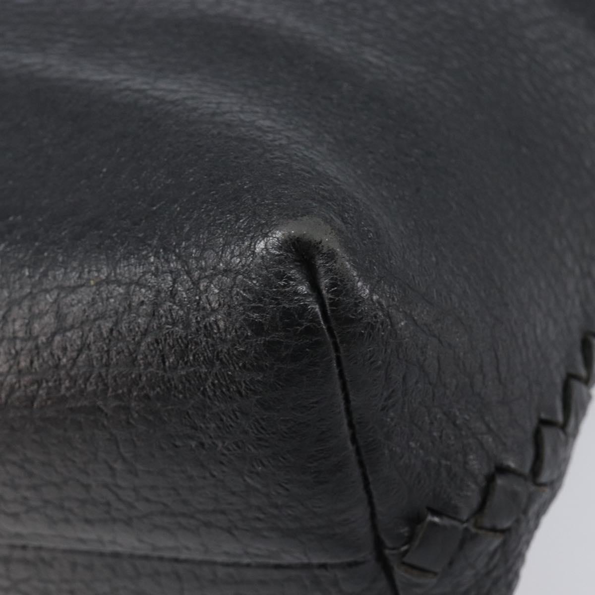 BOTTEGA VENETA INTRECCIATO Hand Bag Leather Black Auth 204753A