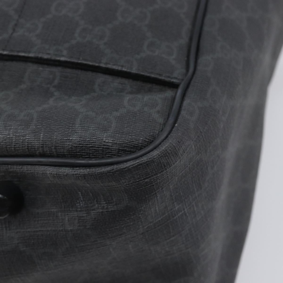 GUCCI GG Supreme Hand Bag PVC 2way Black 170058 Auth 204755A