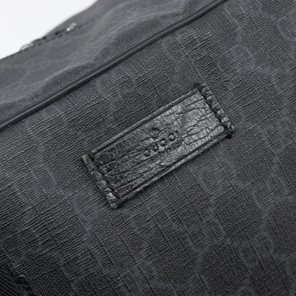 GUCCI GG Supreme Hand Bag PVC 2way Black 170058 Auth 204755A