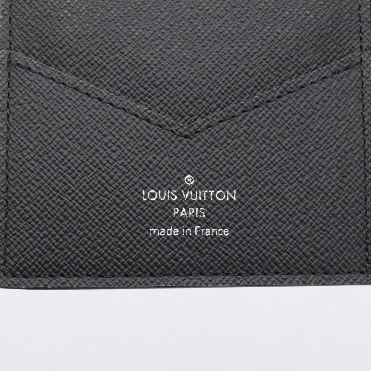 LOUIS VUITTON Monogram Eclipse Couverture Passpole NM Case M64501 Auth 204763V