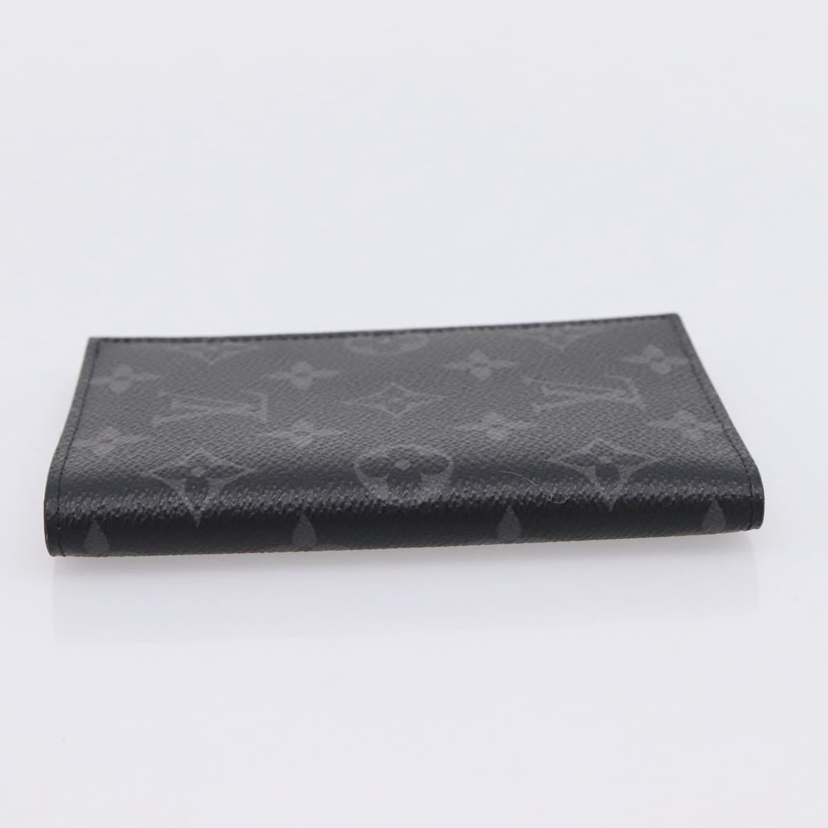 LOUIS VUITTON Monogram Eclipse Couverture Passpole NM Case M64501 Auth 204763V