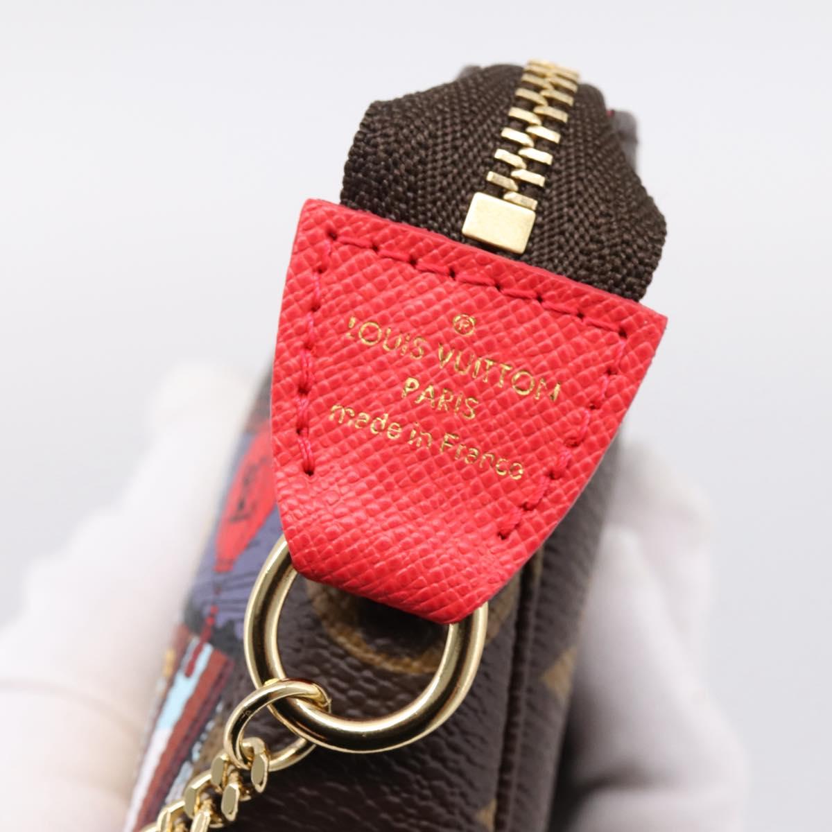 LOUIS VUITTON Monogram Vivienne Mini Pochette Accessoires Pouch LV Auth 204777M