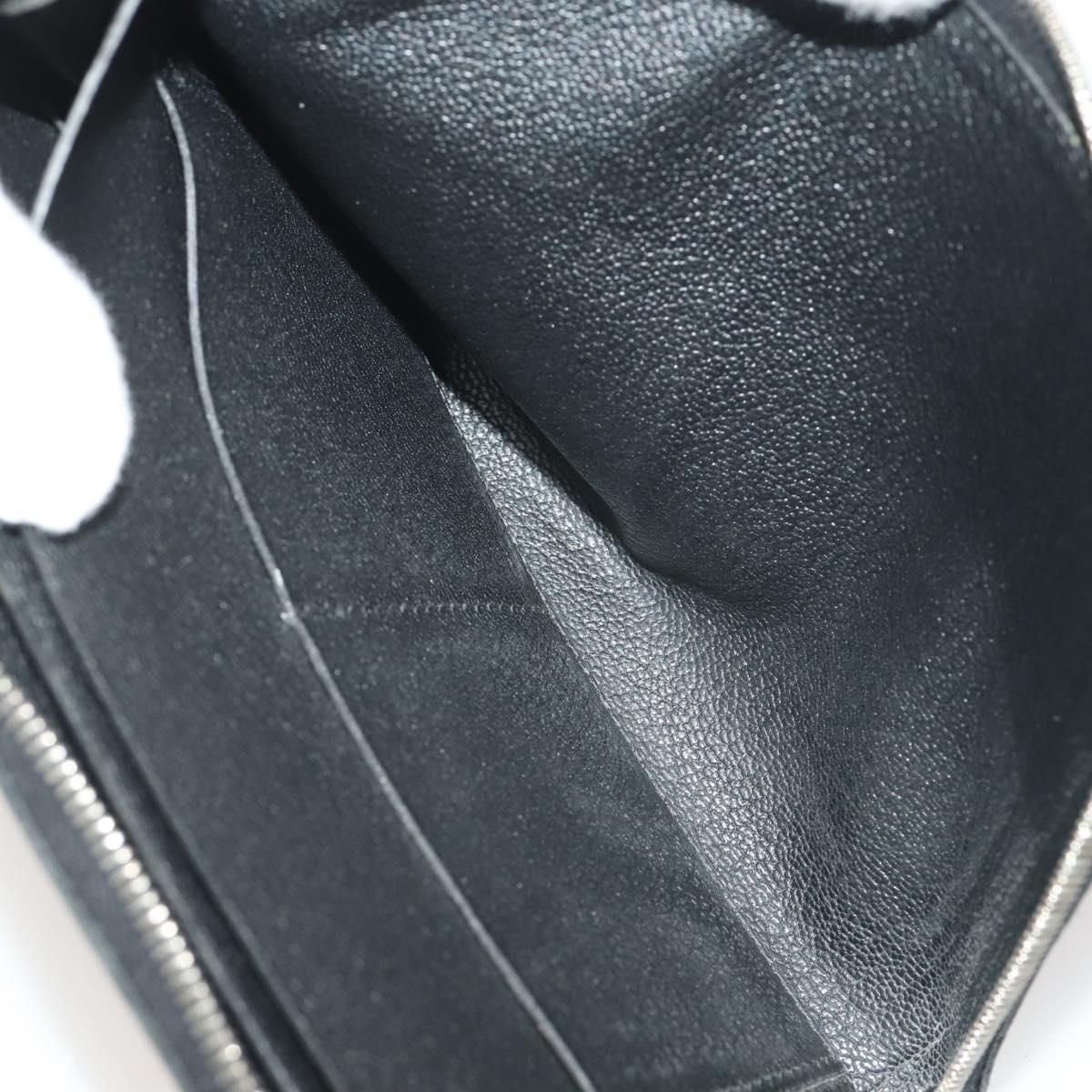 HERMES Combine Remix Duo Dogon Pouch Leather Black Silver Auth 204779M