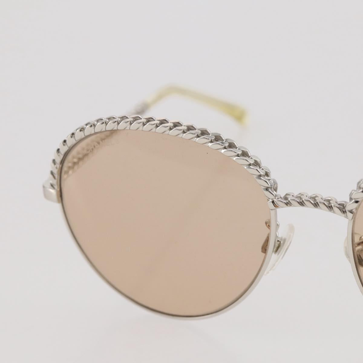 CHANEL Sunglasses metal Gold CC Auth 204787M