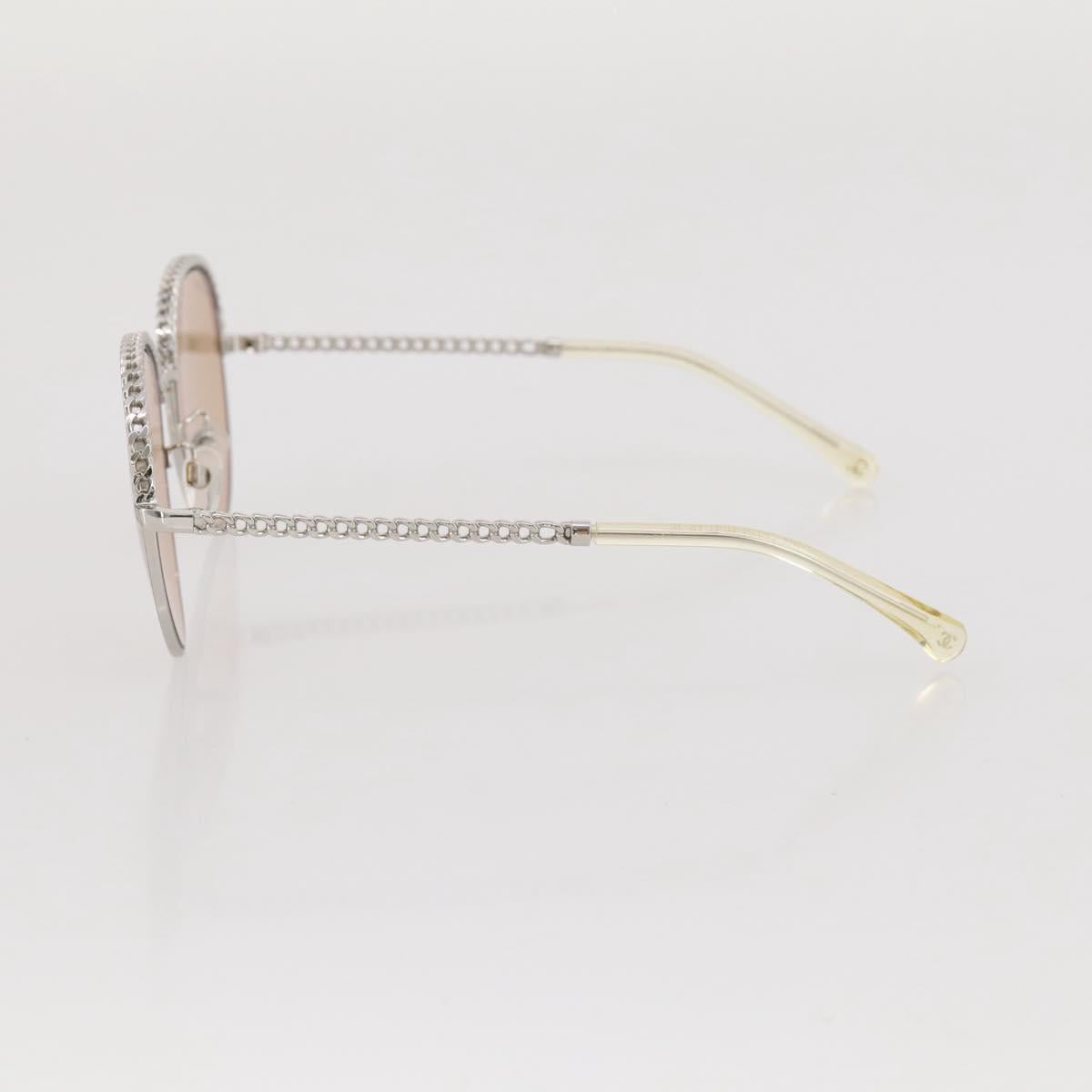 CHANEL Sunglasses metal Gold CC Auth 204787M