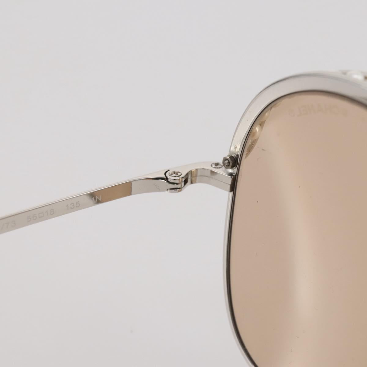 CHANEL Sunglasses metal Gold CC Auth 204788M