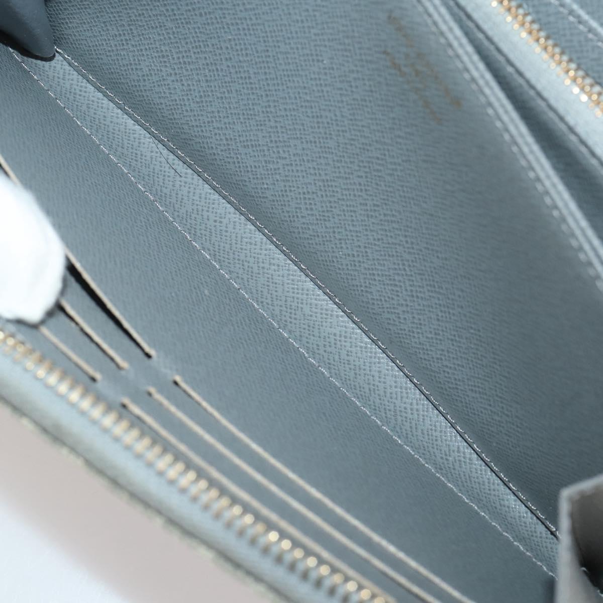 LOUIS VUITTON Monogram denim Zippy Wallet Wallet Gray M13214 LV Auth 204799M