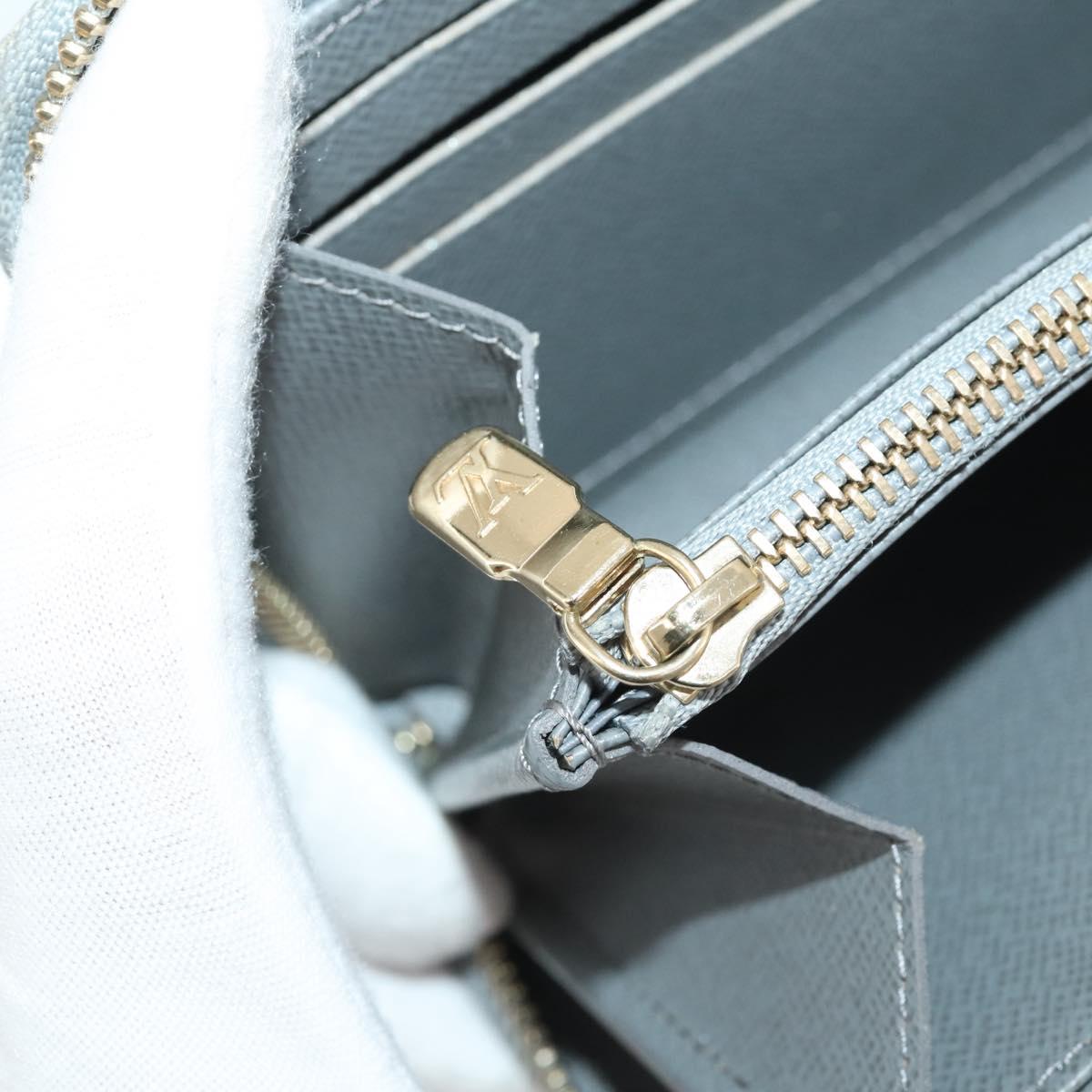 LOUIS VUITTON Monogram denim Zippy Wallet Wallet Gray M13214 LV Auth 204799M
