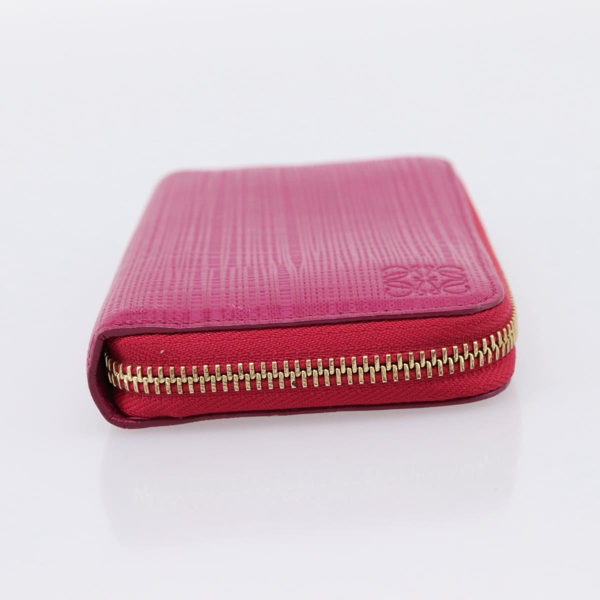 LOEWE Wallet Leather Pink Gold Auth 204802A