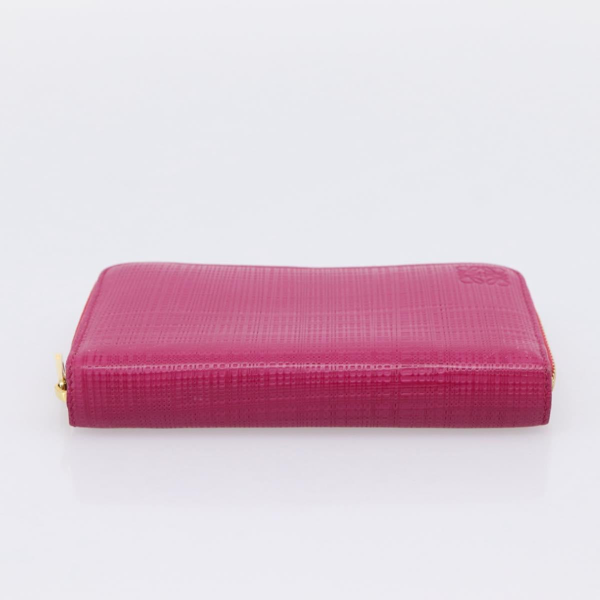 LOEWE Wallet Leather Pink Gold Auth 204802A