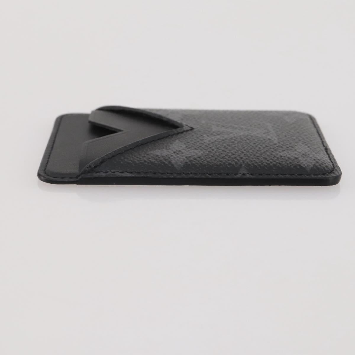 LOUIS VUITTON Monogram Eclipse Porte Cartes Magnet Card Case M12602 Auth 204803V