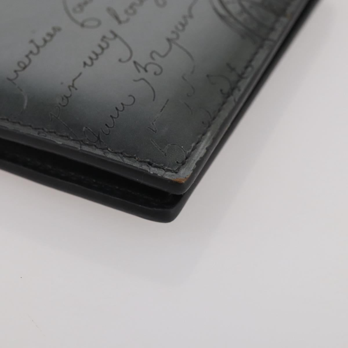 Berluti Wallet Leather Gray Auth 204806M