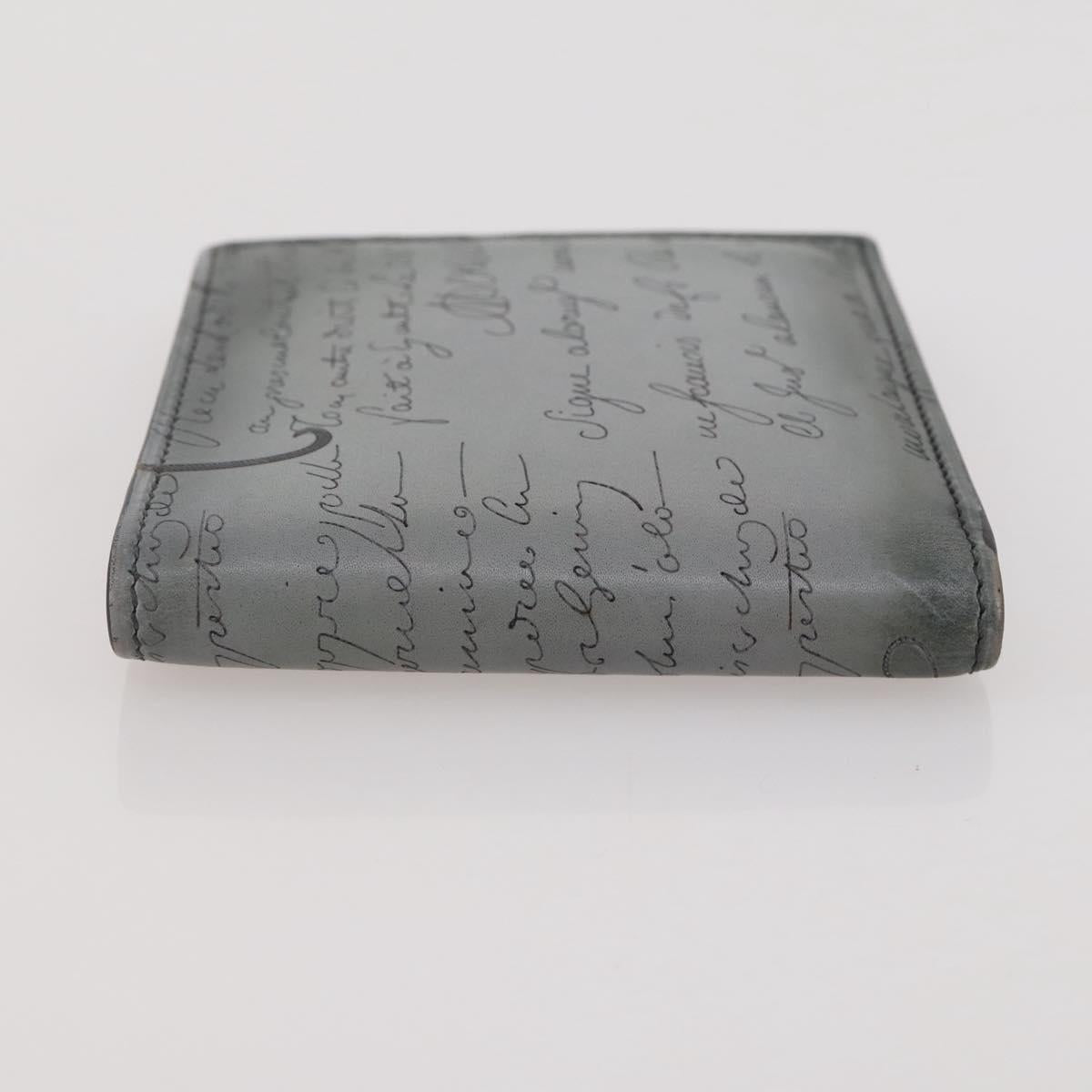 Berluti Wallet Leather Gray Auth 204806M