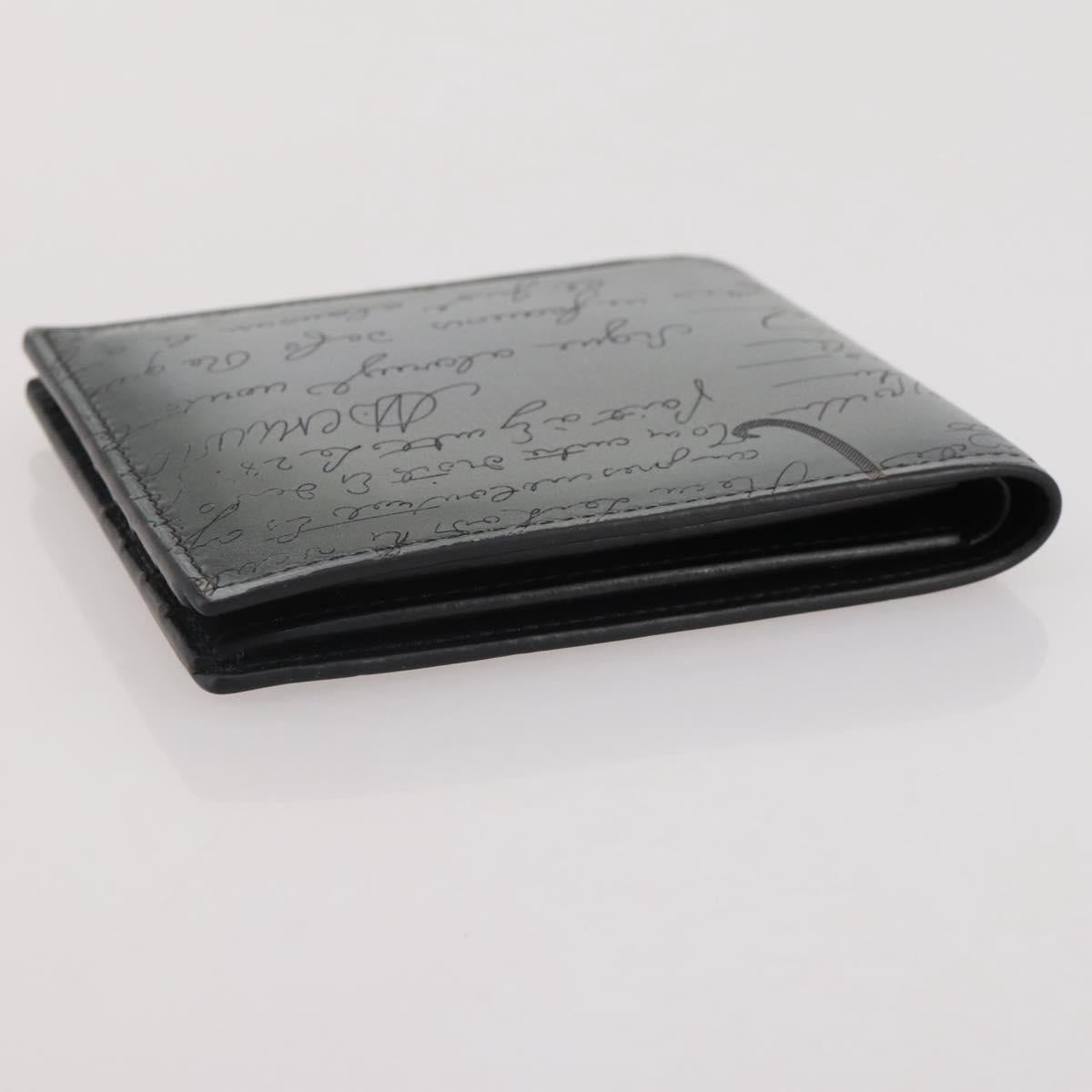 Berluti Wallet Leather Gray Auth 204806M