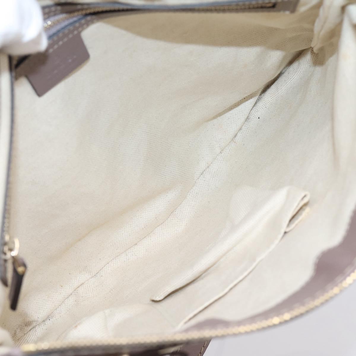 GUCCI GG Canvas Mayfair Shoulder Bag Beige Gold 257065 Auth 204812