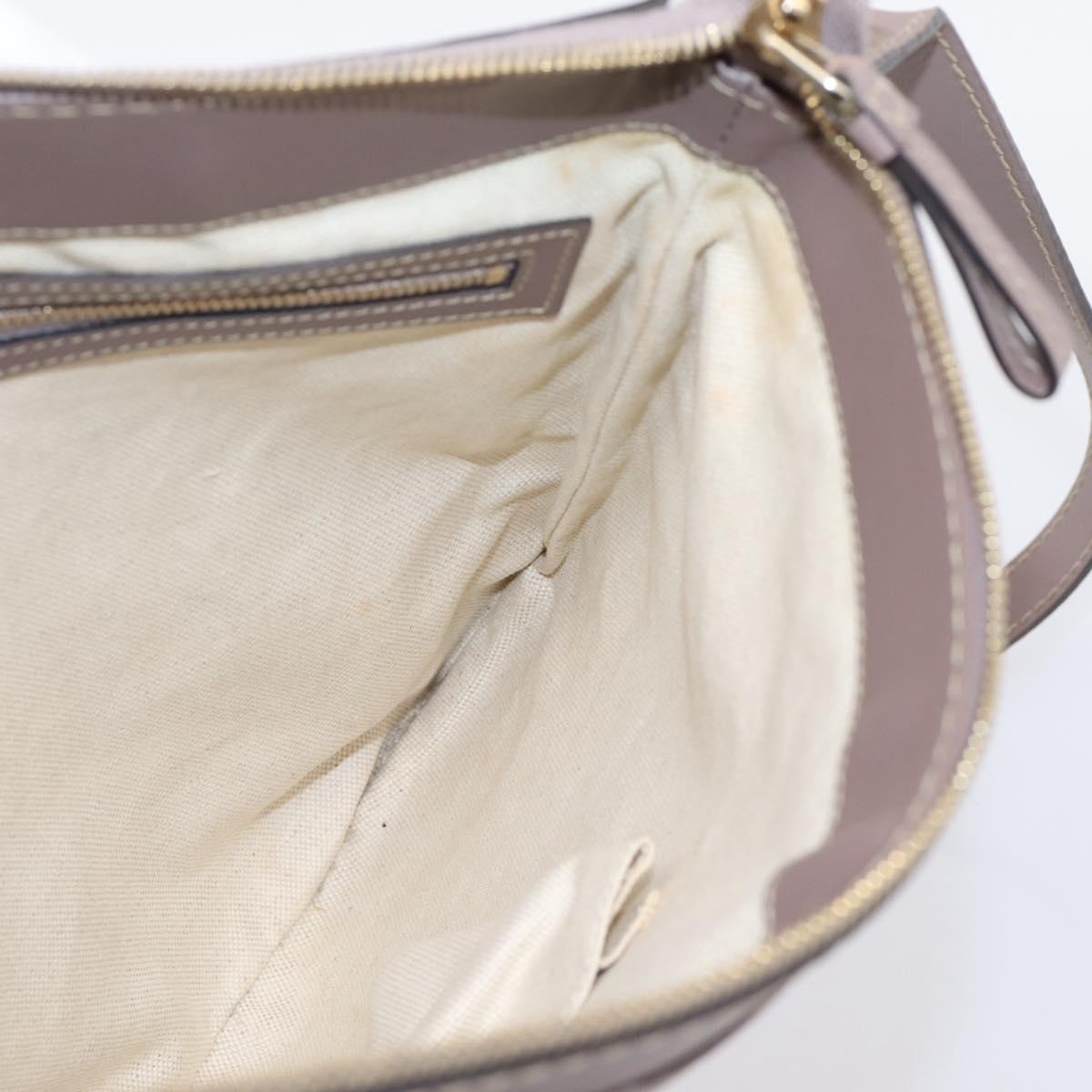 GUCCI GG Canvas Mayfair Shoulder Bag Beige Gold 257065 Auth 204812