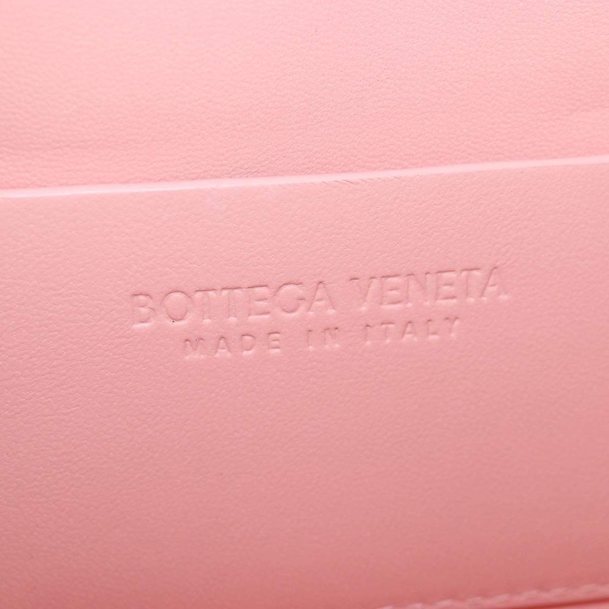 BOTTEGA VENETA Shoulder Bag Leather Pink Silver Auth 204816M