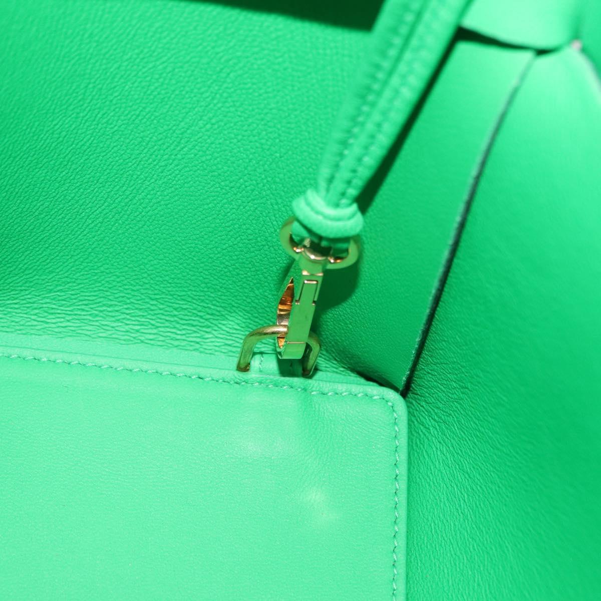 BOTTEGA VENETA MAXI INTRECCIATO Arco Tote Bag Green Auth 204817V