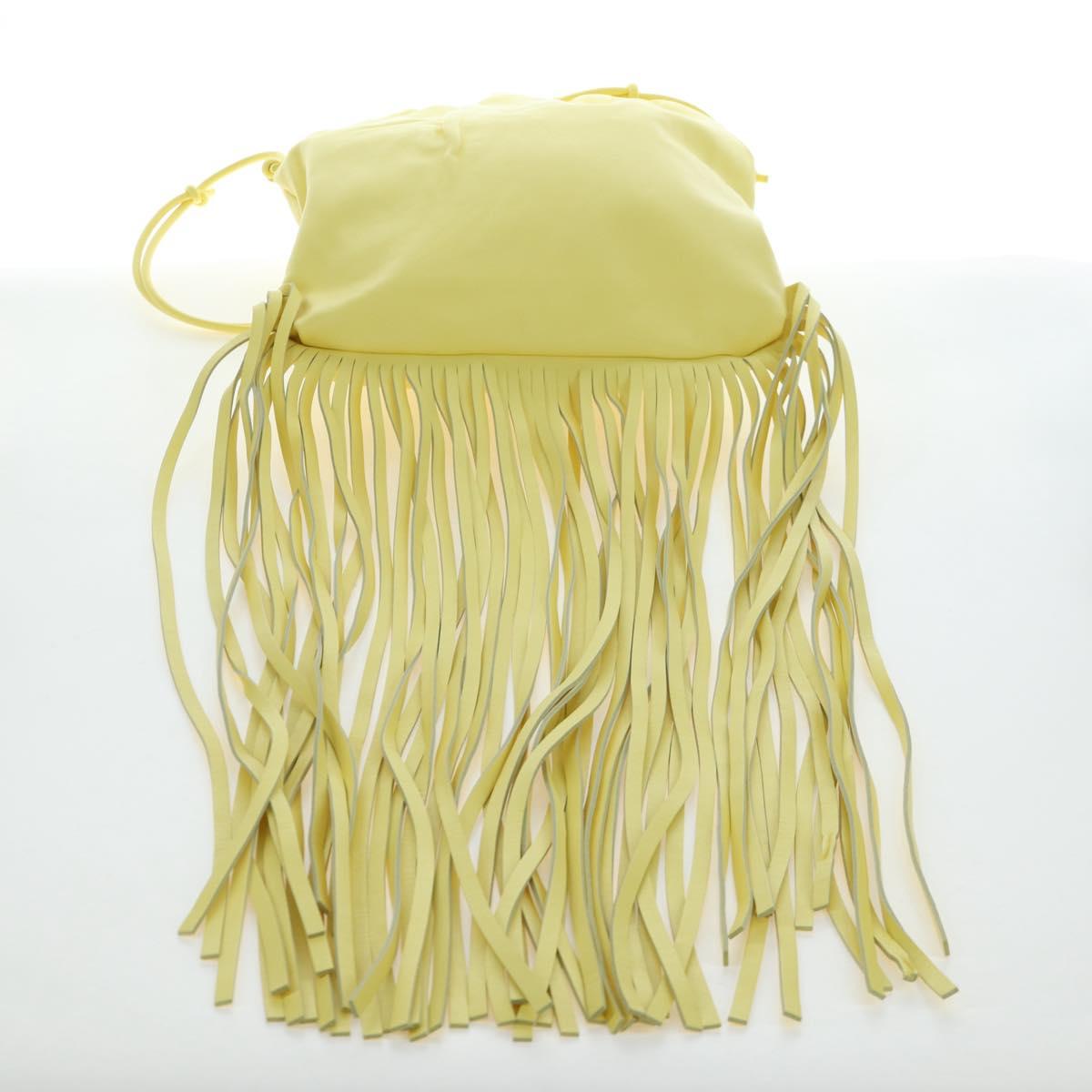 BOTTEGA VENETA Shoulder Bag Leather Yellow Auth 204821M