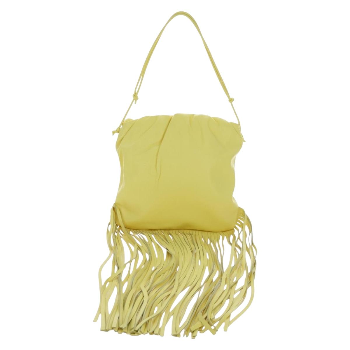 BOTTEGA VENETA Shoulder Bag Leather Yellow Auth 204821M