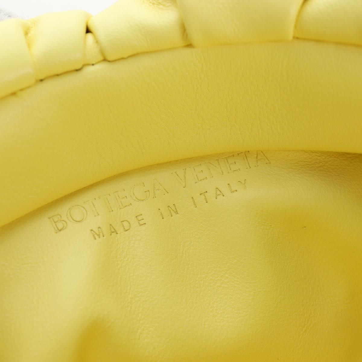 BOTTEGA VENETA Shoulder Bag Leather Yellow Auth 204821M