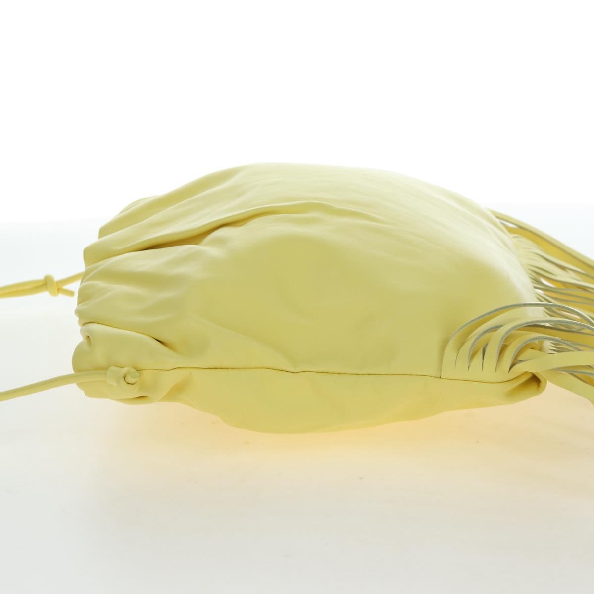 BOTTEGA VENETA Shoulder Bag Leather Yellow Auth 204821M