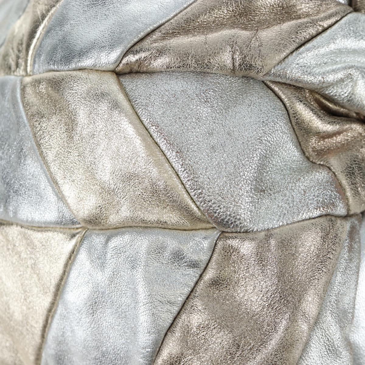 Miu Miu Hand Bag Leather 2way Silver Auth 204825A